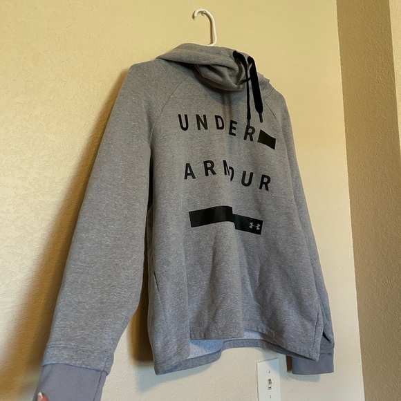 Under Armour Women’s Threadborne Pullover Gray Hoodie - Picture 2 of 5